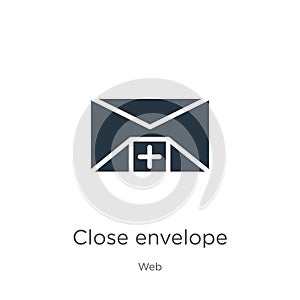 Close envelope icon vector. Trendy flat close envelope icon from web collection isolated on white background. Vector illustration