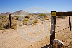 Close the Gate Sign on Fence