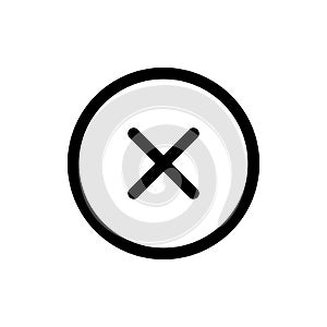 Close icon, delete symbol. Illustration for web site or mobile app