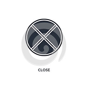 Close icon. simple element illustration. isolated trendy filled close icon on white background. can be used for web, mobile, ui