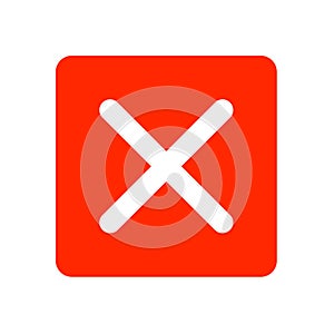 Close icon or symbol in red box