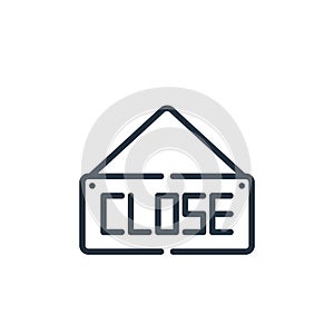 close icon vector from cyber monday concept. Thin line illustration of close editable stroke. close linear sign for use on web and