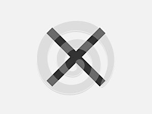 Close icon vector sign. Cancel symbol web design. Error, denied, avoid or wrong data button