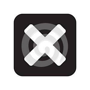 Close icon vector sign and symbol isolated on white background, Close logo concept