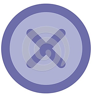 Close Isolated Vector Icon which can easily modified or edit