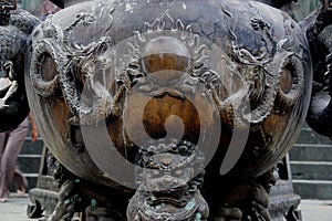 A close look of a Chinese Censer