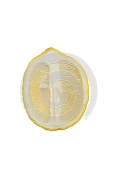 Close photo of yellow sliced along lemon