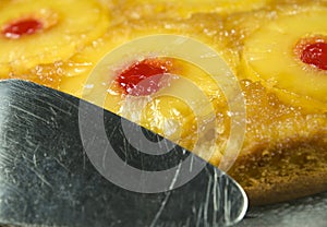 Close pineapple cake
