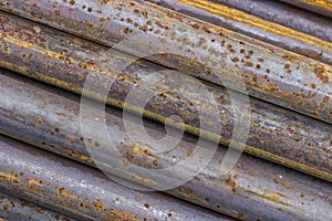 Close of rusty iron rods 2