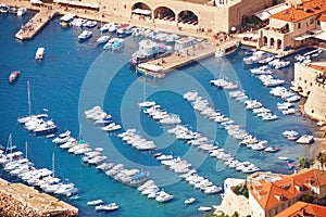 Close shoot of Dubrovnik port