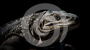 close shot of an iguana ai generated