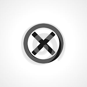 Close simple isolated web icon