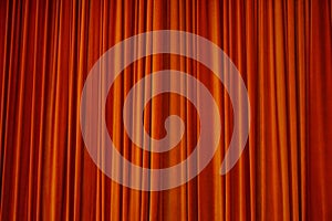 Close stage curtains at the theatre indoor