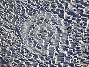 Close Texture of White Sands National Park in New Mexico