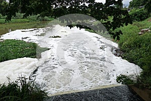 Close to Water pollution Environment in Asia.