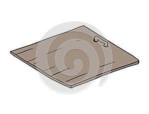 Close trapdoor illustration