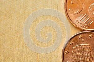 Close-up 5 cen euro - Europe