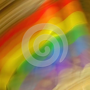 Close up abstract blurred image of rainbow flag LGBT movement as symbol of the protection of human rights and civil equality
