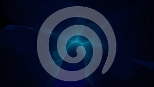 Close up for abstract rotating core with volume rays of different length, seamless loop. Abstract spinning animation of