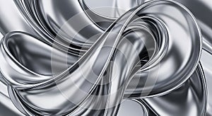 Abstract silver metal wave background texture