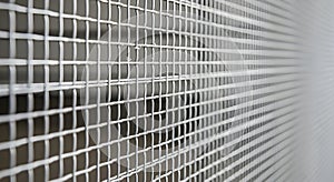 Abstract grid pattern of a modern building facade with blurred perspective