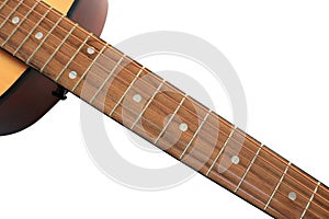 Acoustic guitar isolated on a white background