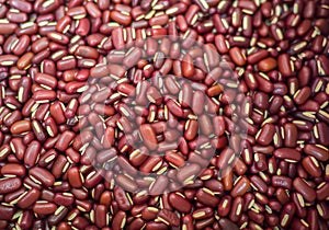 Close up adzuki beans or red beans for background