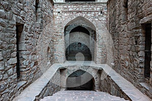 Close up of agrasen ki baoli stepwell in new delhi in delhi