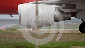 Close-up, aircraft landing gear