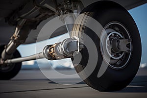 Close-up of Aircraft Landing Gear