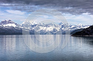 Close up of Alaska Glacier bay landscape during late summer