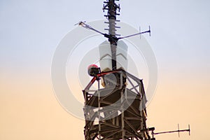 A close up of the Alexander Palace transmitter tower