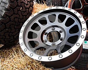 Close up alloy wheels