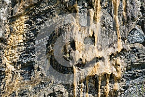 Close-up amazing rock cliff texture for background.