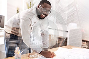 Close up of ambitious worker doing tasks in the office