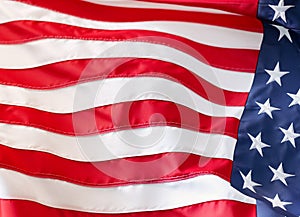 Closeup of American flag