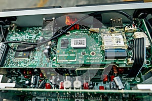 Close Up of Amplifier Motherboard With Wires