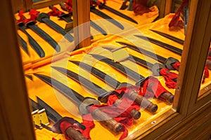 Close-up of ancient Chinese traditional weapons