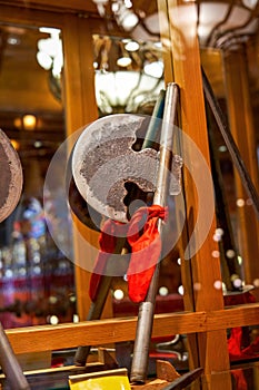 Close-up of ancient Chinese traditional weapons