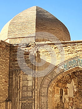 Close up of ancient mosque, Bukhara, Uzbekistan