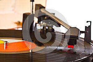 Close up ancient turn table