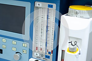 Close-up of anesthesia machine in the hospital. ALV apparatuses