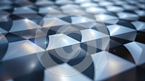 Metallic Geometric Surface with Hexagonal and Triangular Facets texture