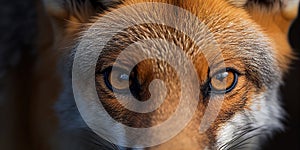 Close-up animal portreit. Animal eyes, Fox eyes