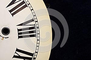 Close Up of Antique Clock Face