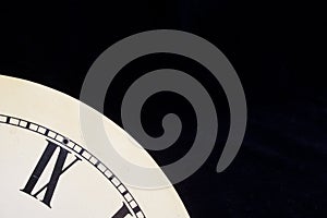 Close Up of Antique Clock Face