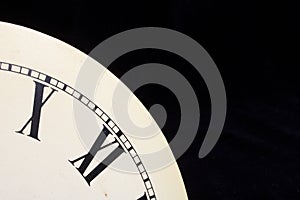 Close Up of Antique Clock Face