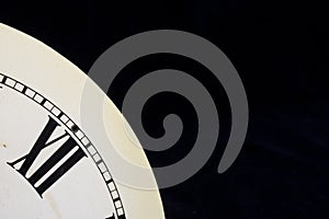 Close Up of Antique Clock Face