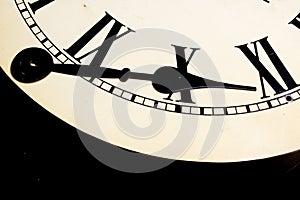 Close Up of Antique Clock Face