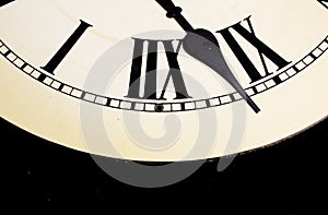 Close Up of Antique Clock Face